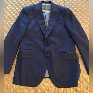 NWOT Bartorelli Napoli Men’s Wool Navy 2 Button Blazer Jacket. IT 48. US 38.